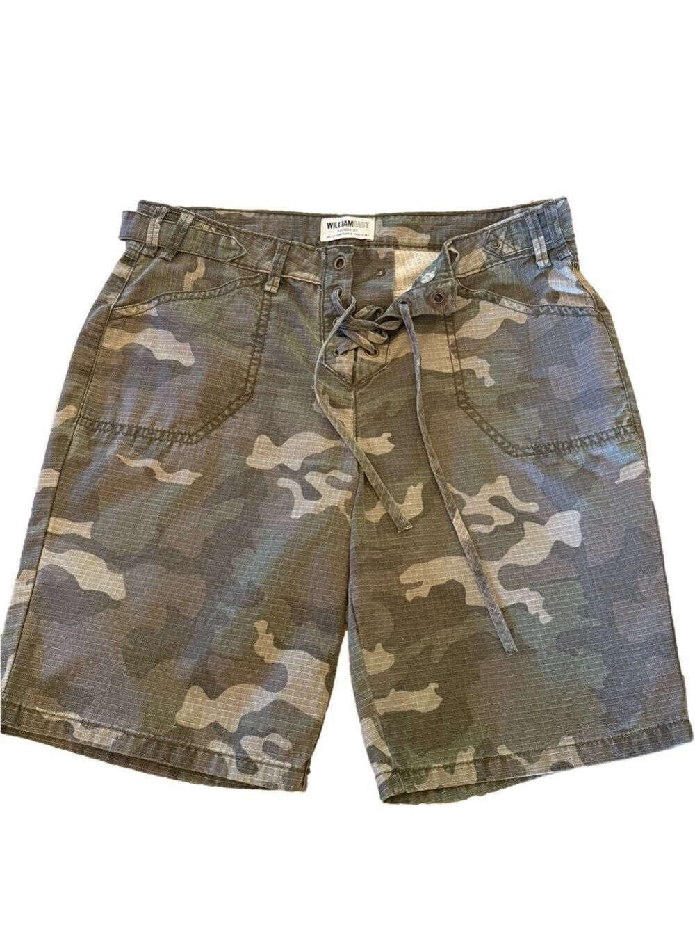 William Rast Green Cargo Shorts Classic Style